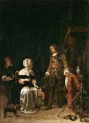 Gabriel Metsu Soldier Paying a Visit to a Young Lady France oil painting artist
